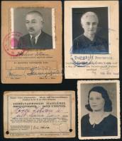 1927-1948 Vegyes igazolvány tétel (személyazonossági igazolvány, közmunka igazolvány), 9 db