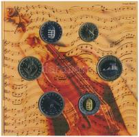 2009. 5Ft-200Ft "Haydn" (7xklf) forgalmi érme sor, benne "Joseph Haydn" Ag emlék...