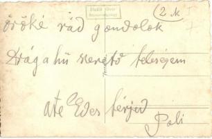 1940 Sepsiszentgyörgy, Sfantu Gheorghe; bevonulás, honleányok, magyar zászló / entry of the Hungaria...