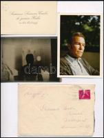 Szemere Csaba (1911-1997) m. kir. hadnagy névjegykártyája, fotója, neki címzett levél