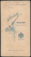 1898 nagymányai Koller Vilma (1879-1956) keményhátú fotója, várbogyai és nagymadi Bogyay Elemér (187...