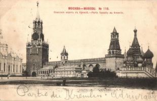 1903 Moscow, Moscou; Porte Spassky au Kremlin / Spasskaya tower and gate. Phototypie Scherer, Nabholz & Co.