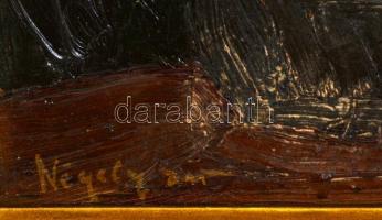 Négely jelzéssel: Virágcsendélet. Olaj, karton, keretben, 40×29 cm