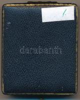 ~1930. "Magyar Dobermannosok" ezüstözött Br emlékplakett eredeti dísztokban (40x49,5mm) T:...