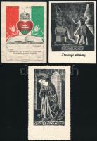 Jelzés nélkül: Vallásos illusztrációk, fametszet, papír, 22 db, 14×7 cm