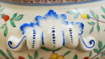 Herendi OC mintás levesestál. Kézzel festett, jelzett, hibátlan. d:25 cm, m: 20 cm