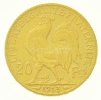 Franciaország 1913. 20Fr Au "LIBERTÉ ÉGALITÉ FRATERNITÉ" utánveret (6,45g/0.900) T:2
 Fra...
