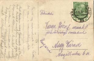 1915 Osztrák-magyar motorcsónak katonákkal; Dunaflottilla / Donauflottille K.u.K. Kriegsmarine Motor...