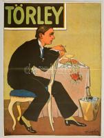 Faragó Géza Törley reklám plakátjának modern ofszet reprintje, 75x56 cm
