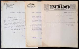 1931 Pester Lloyd, Kis Újság, Száz Értékes Magyar fejléces levélpapírok, 3 db