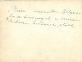 SMS "Inn" monitor Belenében a román háború kitörése előtt; Dunaflottilla / K.u.K. Kriegsma...