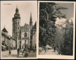 6 db RÉGI felvidéki városképes lap, Kassa, Tátra és Eperjes / 6 pre-1945 Upper Hungarian town-view p...
