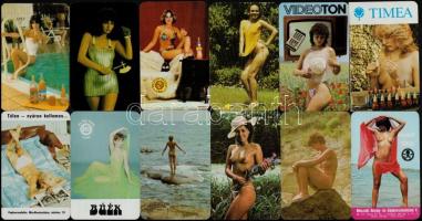 1983 32 db hölgyeket ábrázoló kártyanaptár, közte erotikus is