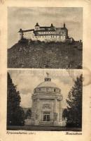 Krasznahorkaváralja, Krásnohorské Podhradie; mauzóleum, vár / castle, mausoleum (Rb)