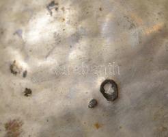 Ezüst (Ag.) leveles hamutartó, jelzett, nettó: 61 g, 15,5×13,5 cm