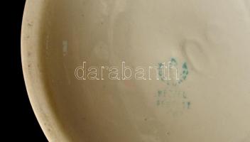 Hollóházi porcelán "A BM Határőrség" váza, matricás, jelzett, hibátlan, m: 17 cm