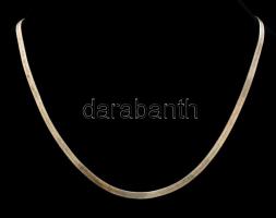 Ezüst(Ag) lapos kígyó nyaklánc, jelzett, h: 39 cm, nettó: 6 g