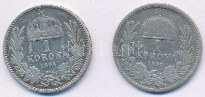 1893KB-1894KB 1K Ag "Ferenc József" (2xklf) T:2-,3 
Adamo K5,K5.1