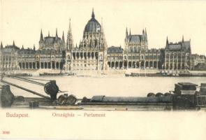 Budapest V. Országház, Parlament egy uszályról nézve. Taussig A. 3026.