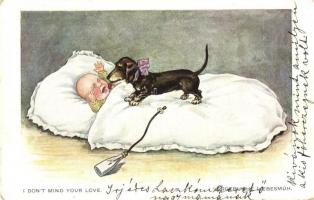 I dont mind your love / Dachshund with baby. WSSB 1045.