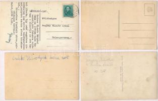 5 db RÉGI fotó képeslap. Zalacsányi kastély, katonák, Zalaegerszegi Bogyay Márta és Bartha László, C...