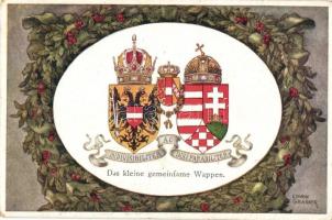Indivisibiliter AC Inseparabiliter / Das kleine Gemeinsame Wappen / The small common coat of arms of Austria-Hungary. Viribus Unitis propaganda. B. K. W. I. 351-1. s: Erwin Granner (EK)