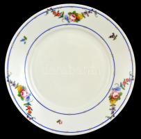 Kézzel festett Hüttl TIvadar porcelán tányér. Jelzett 25 cm