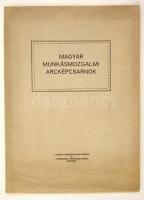 cca 1965 Magyar Munkásmozgalmi Arcképcsarnok 9 db nagyméretű nyomat mappában. 33x45 cm