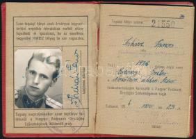 1954 Vadász tagsági könyv sok bélyeggel