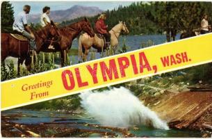 54 db főleg MODERN amerikai városképes lap sok légiposta / 54 mostly modern American town-view postc...