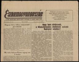 1956 Miskolc, Északmagyarország, XII. évf. 252. sz., 1956. október. 25. Szerk.: Földvári Rudolf. Szakadt. Benne a forradalom híreivel.