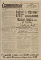 1956 Miskolc, Északmagyarország, 1956. október. 25. Ingyenes. Rendkívüli kiadás. Szakadt.