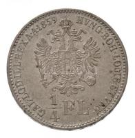 1859B 1/4Fl Ag "Ferenc József" T:1-
Hungary 1/4 Florin Ag "Franz Joseph" C:AU
...