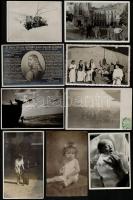 cca 1900-1930 Vegyes fotó tétel, összesen 80 db, közte: katonai képek, életképek, műtermi fotók, 7,5...
