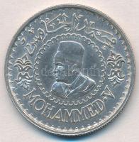Marokkó 1956. 500Fr Ag V. Mohamed T:1- Morocco 1956. 500 Francs Ag Mohammed V C:AU Krause Y#54