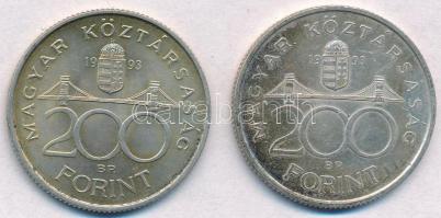 1993. 200Ft Ag "MNB" (2x) T:2