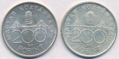 1993. 200Ft Ag "MNB" (2x) T:2