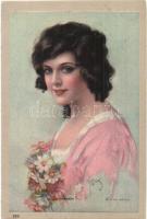 51 db RÉGI hölgyek motívumlap / 51 pre-1945 lady motive art postcards