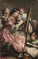 51 db RÉGI hölgyek motívumlap / 51 pre-1945 lady motive art postcards