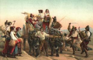 30 db RÉGI Stengel litho művészlap / 30 pre-1945 Stengel litho art postcards