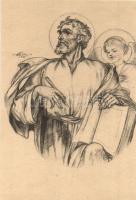 4 db RÉGI Márton L. cserkész művészlap / 4 pre-1945 Hungarian scout art postcards by Márton L