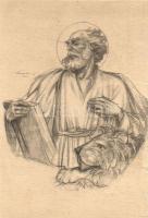 4 db RÉGI Márton L. cserkész művészlap / 4 pre-1945 Hungarian scout art postcards by Márton L