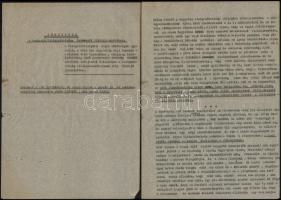 1949 Jegyzetek a Magyarok Világszövetsége tervezett fölfejlesztéséhez Barta Lajos elnök gépirata. 9 p