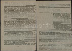 1949 Jegyzetek a Magyarok Világszövetsége tervezett fölfejlesztéséhez Barta Lajos elnök gépirata. 9 ...