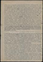 1949 Jegyzetek a Magyarok Világszövetsége tervezett fölfejlesztéséhez Barta Lajos elnök gépirata. 8 p