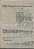 1949 Jegyzetek a Magyarok Világszövetsége tervezett fölfejlesztéséhez Barta Lajos elnök gépirata. 8 ...