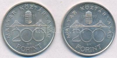 1993. 200Ft Ag "MNB" (2x) T:2
