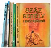 Vegyes banános ládányi könyvtétel, különféle témákkal, változó állapotban, összesen, 46 db