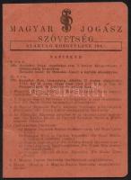 1945-1948 Két jogász nyomtatvány: Magyar Jogász Szövetség alakuló közgyűlésének meghívója és napirendje, és A Budapesti Ügyvédi Kamara tájékoztatója .