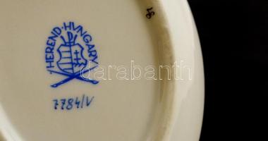 Herendi Eton mintás hamutálka, kézzel festett, jelzett, hibátlan, 11×7 cm